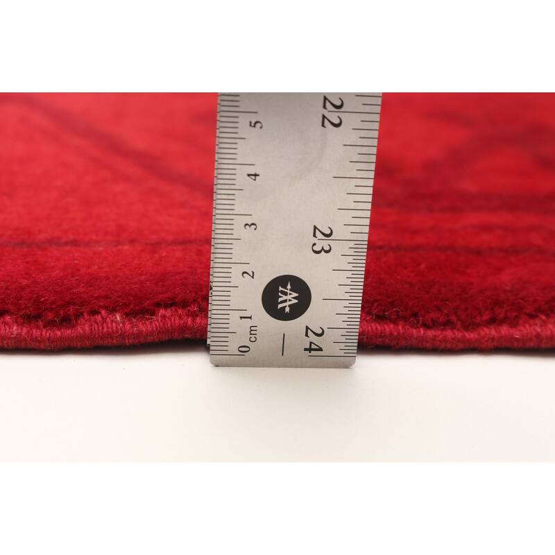 ECARPETGALLERY Hand-knotted Color Transition Red Wool Rug - 2'8 x 9'5
