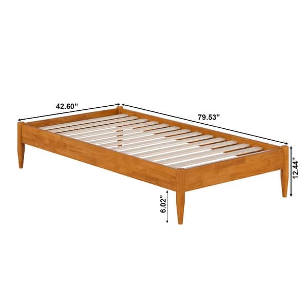 dimension image slide 12 of 20, AFI Pasadena Basic Platform Bed Frame