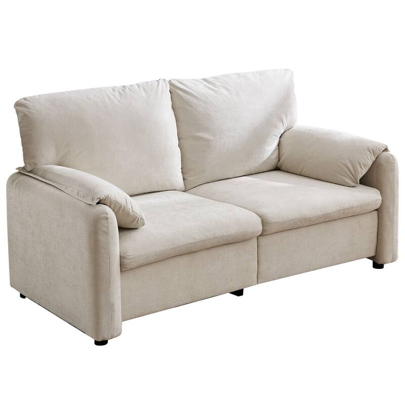 71.28" Chenille 2-Seater Sofa with Cloud-Like Cushion & Sponge Support