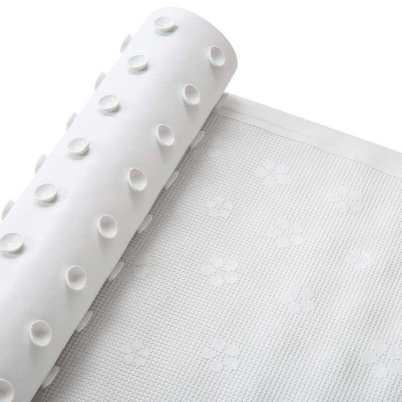 Bath Bliss Large Bath Mat in White