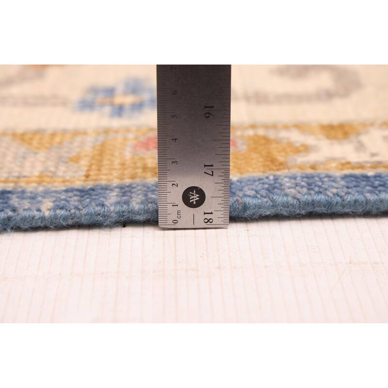 ECARPETGALLERY Hand-knotted Modern Oushak Dark Blue Wool Rug - 8'11 x 12'3