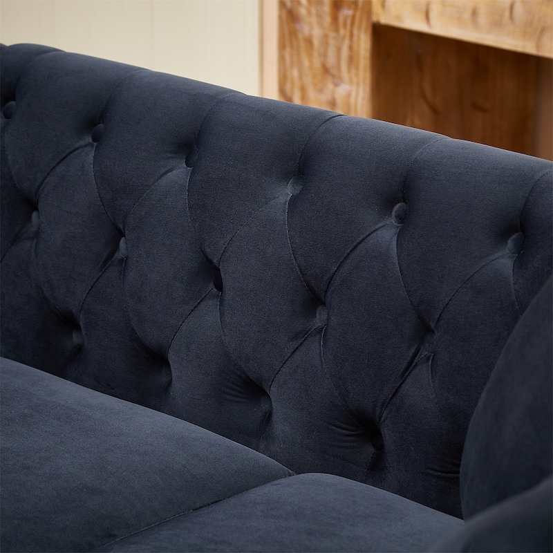 L-Shaped Corner Sectional Sofas with 3 Pillows