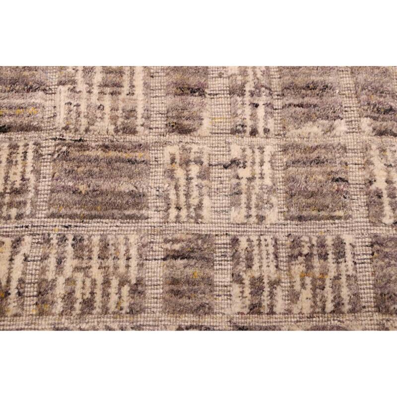 ECARPETGALLERY Hand Loomed Elysian Taupe Wool Rug - 8'0 x 10'0