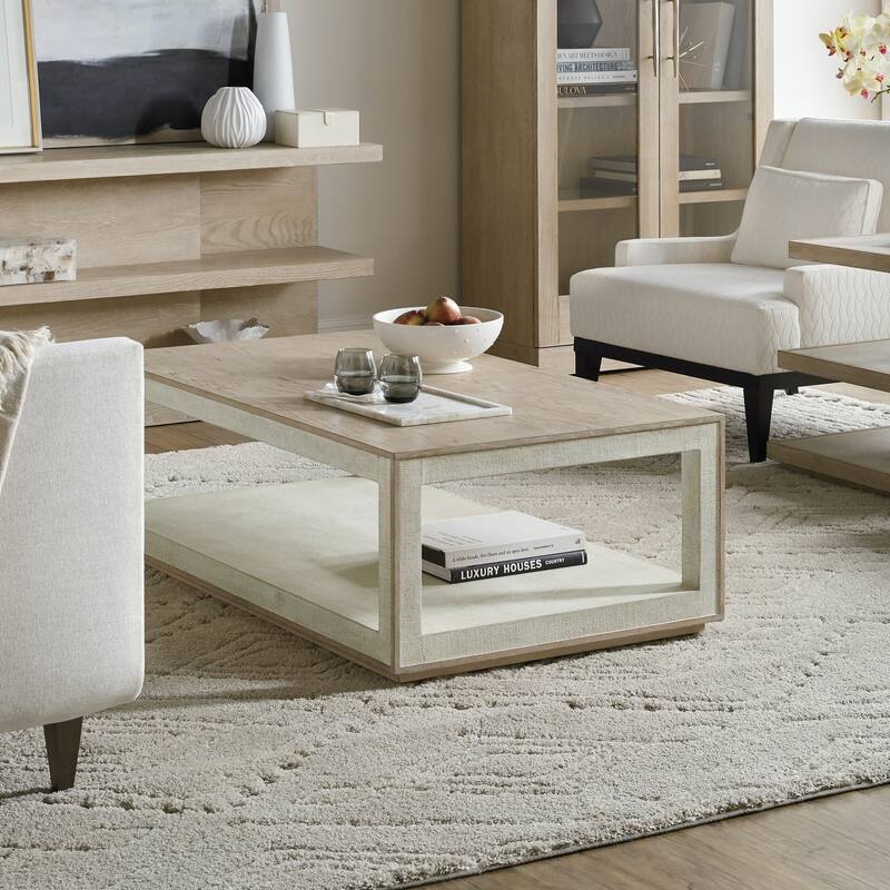 Hooker Furniture Cascade 52" Wide Casual Luxury Cocktail Coffee Table - Terrain Taupe