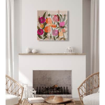 Kate and Laurel Spring Bouquet Floating Acrylic Art by Amy Lighthall