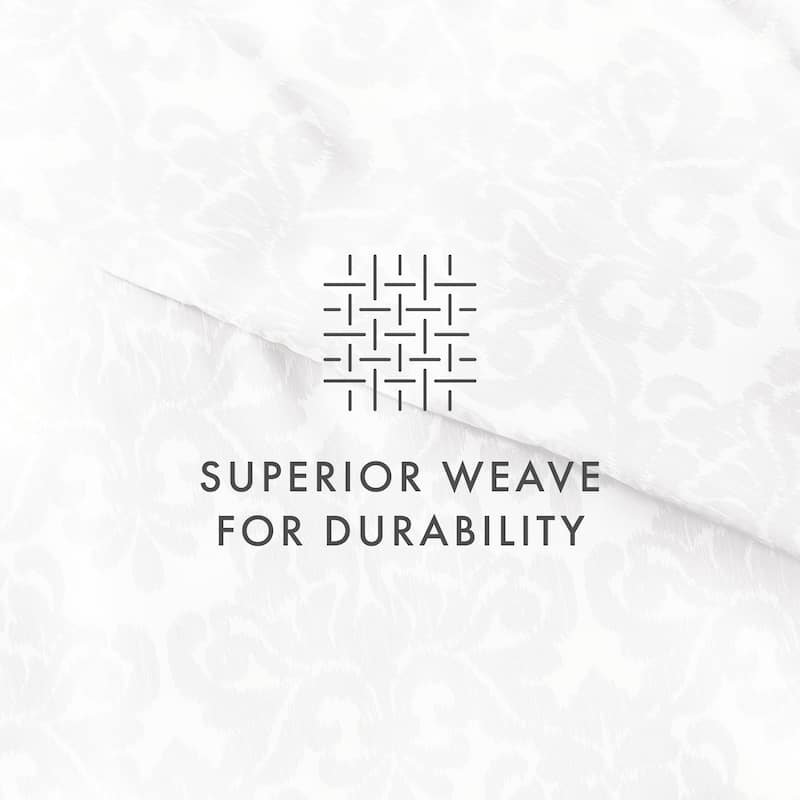 Becky Cameron Oversized Soft Damask 3 Piece Duvet Cover Set