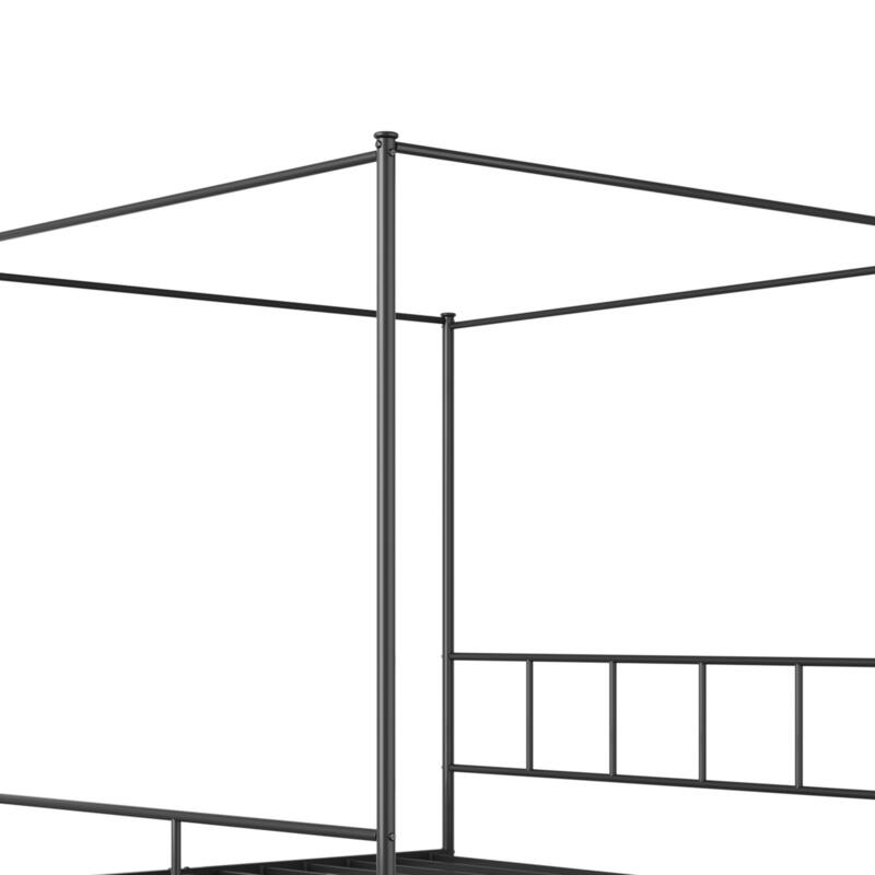King Bed Frame Metal Canopy Four Poster Bed Frame