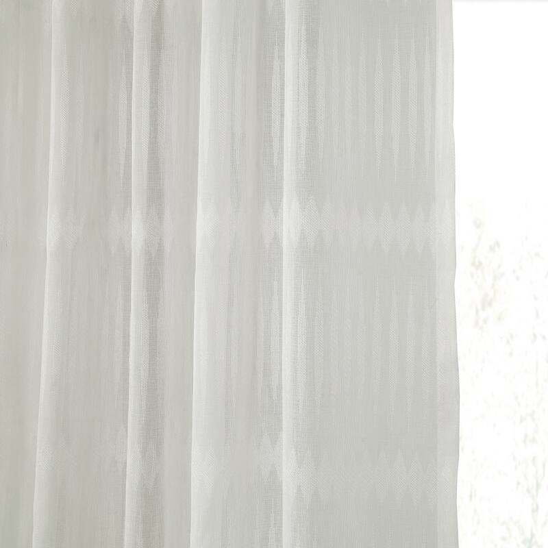 Exclusive Fabrics Polaris Patterned Linen Sheer Curtain (1 Panel)