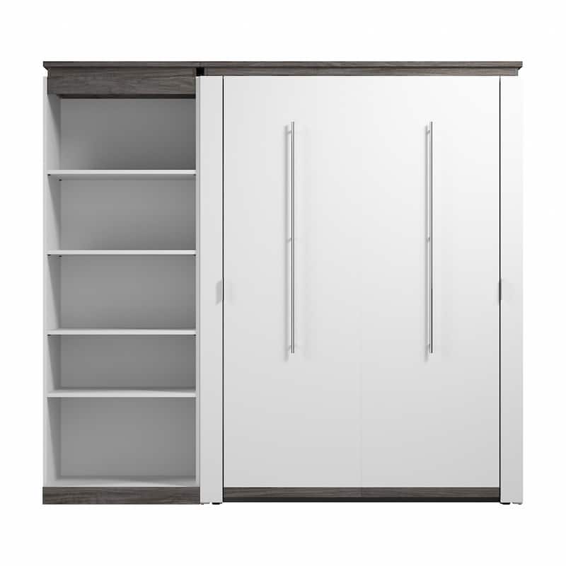 Orion Full Murphy Bed with Shelves (91W) by Bestar