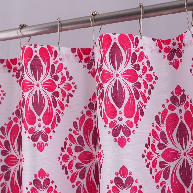 Barcelona Cedar Geometric Pink Shower Curtain