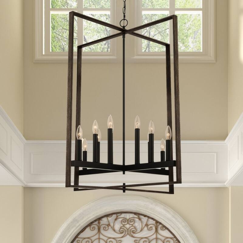 Acroma 12-light Geometric Large Farmhouse Chandelier