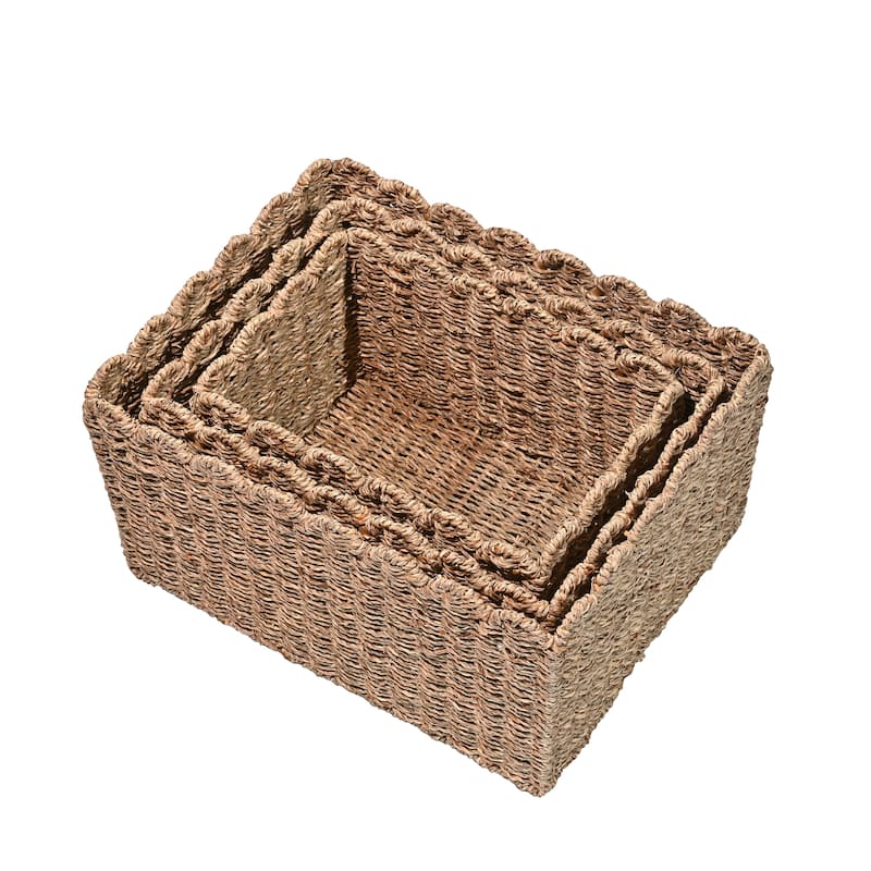 Arden Cottage Rectangular Organizing Storage Baskets (Set 3)
