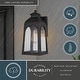 preview thumbnail 3 of 6, VAXCEL Pilsen 1-Light Brushed Charcoal Dusk to Dawn Sensor Outdoor Wall Sconce, Rust-Resistant Aluminum, Clear Glass Shade