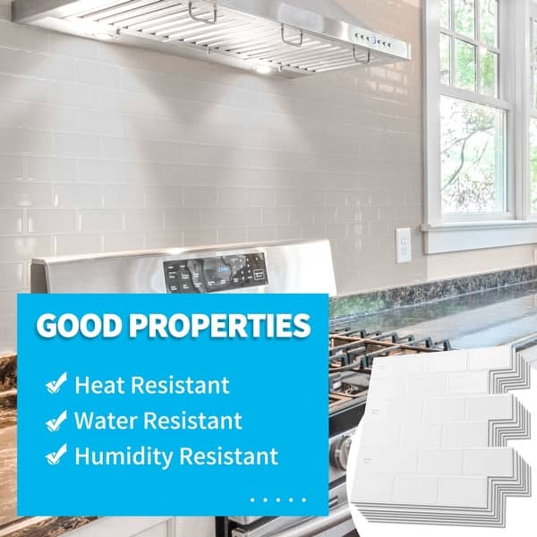 10 Pack Peel & Stick Backsplash Tiles 12"x12" - Beige 3D Wall Panels, Waterproof For Kitchen & Bathroom