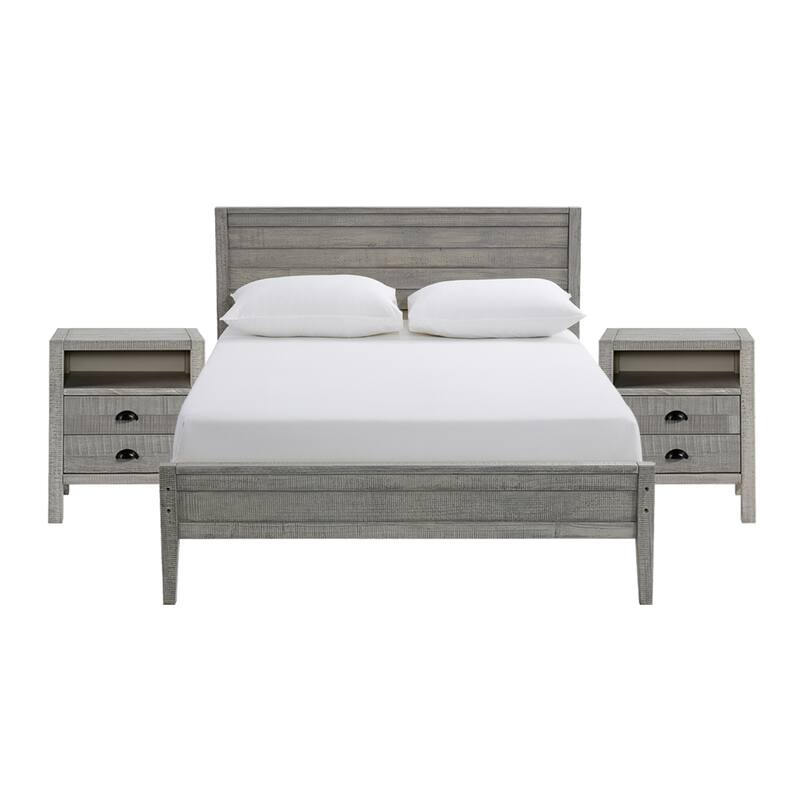 Windsor 3-Piece Set with Panel Full Bed and 2 Nightstands
