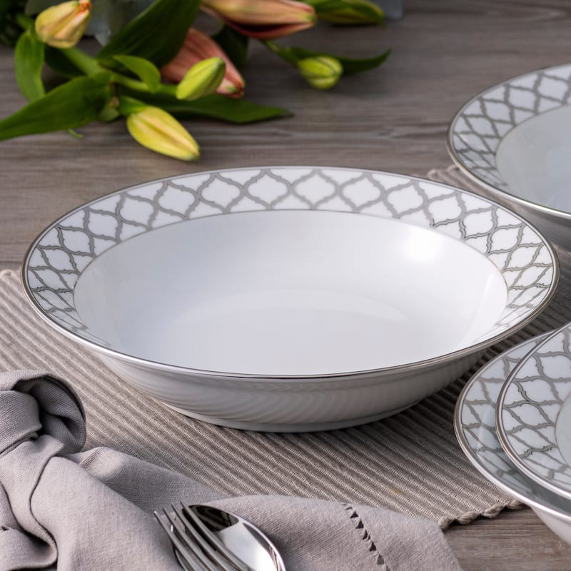 Eternal Palace Set of 4 Rim Dinner Bowls, 10", 25 oz.