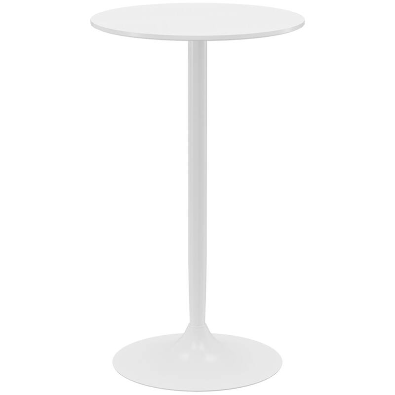 Bar Table with Round Top and Steel Base for Home Bar