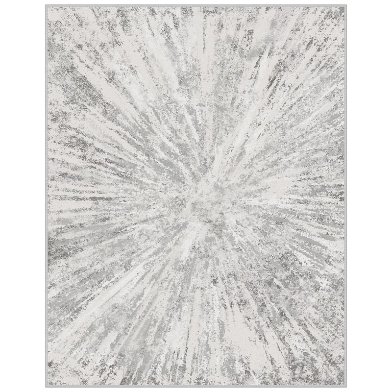Mcow Abstract Modern Microfiber Low-Pile Washable Area Rug