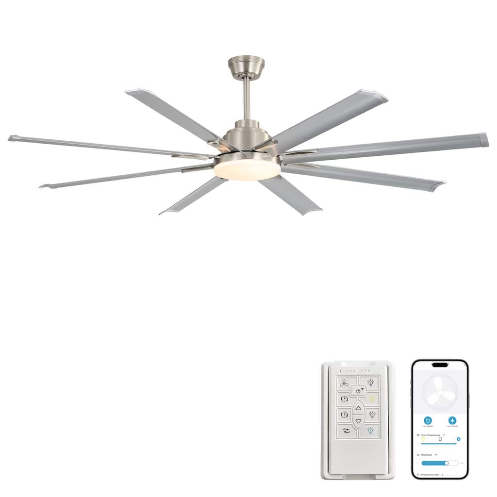 84-inch DC Motor Ceiling Fan with Dimmable Light