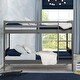 preview thumbnail 10 of 26, Convertible Twin Over Twin Wood Bunk Bed With Ladder And Guardrails Beige