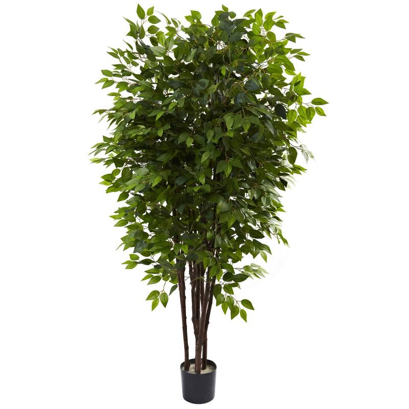 Modern Decorative Tree - 6.5ft Indoor Accent Plant - Artificial Greenery for Home Office Decor - 6.5ft.