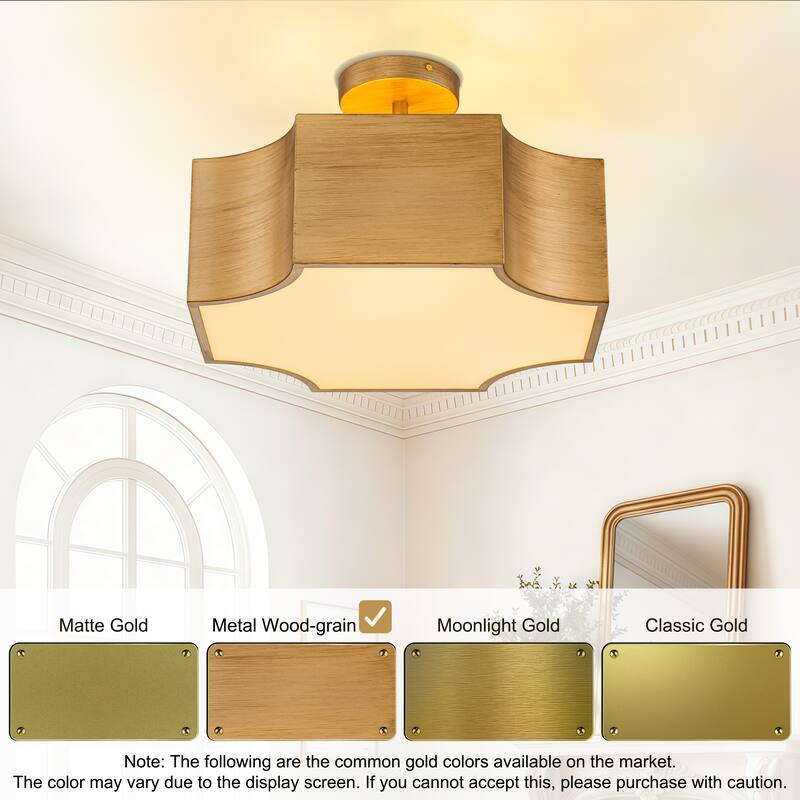 Starsky 3-Light Novelty Statement Semi Flush Mount - Antique