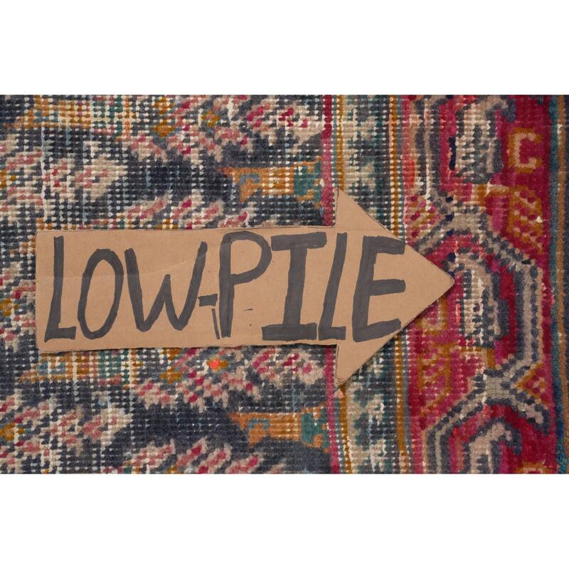 Hand Knotted Oriental 100% Wool Carpet Traditional All-Over Navy Blue & Blues Tabriz Area Rug - 5' 3'' X 3' 8''