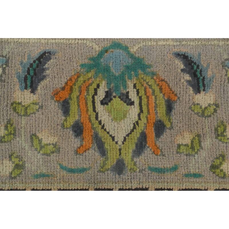 Hand Knotted Oriental 100% Wool Carpet Traditional Floral Brown Tabriz Area Rug - 13' 0'' X 10' 0''