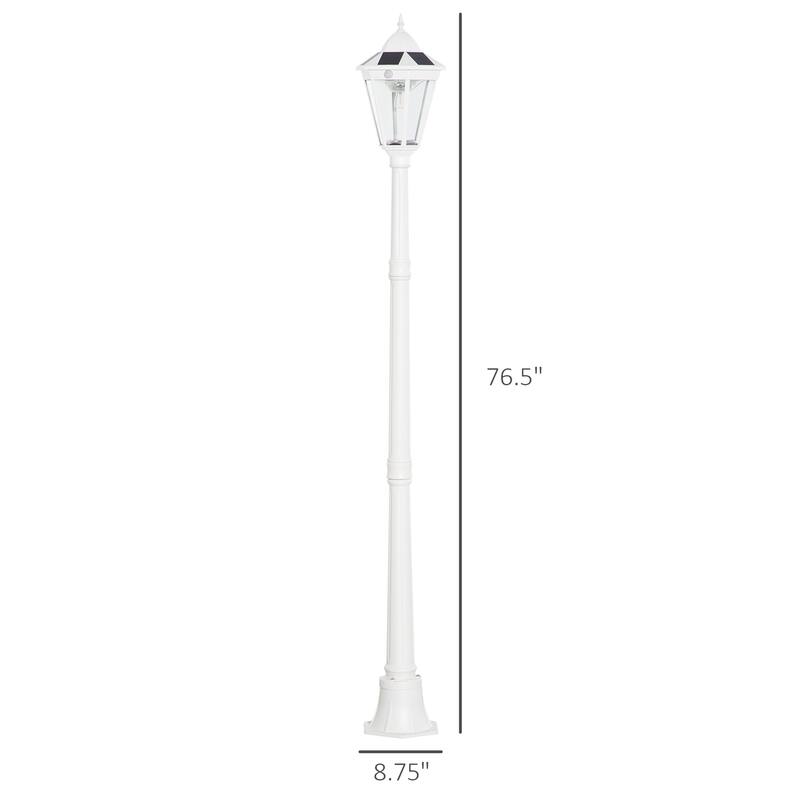 Waterproof Aluminum Outdoor Solar Lamp Post Light