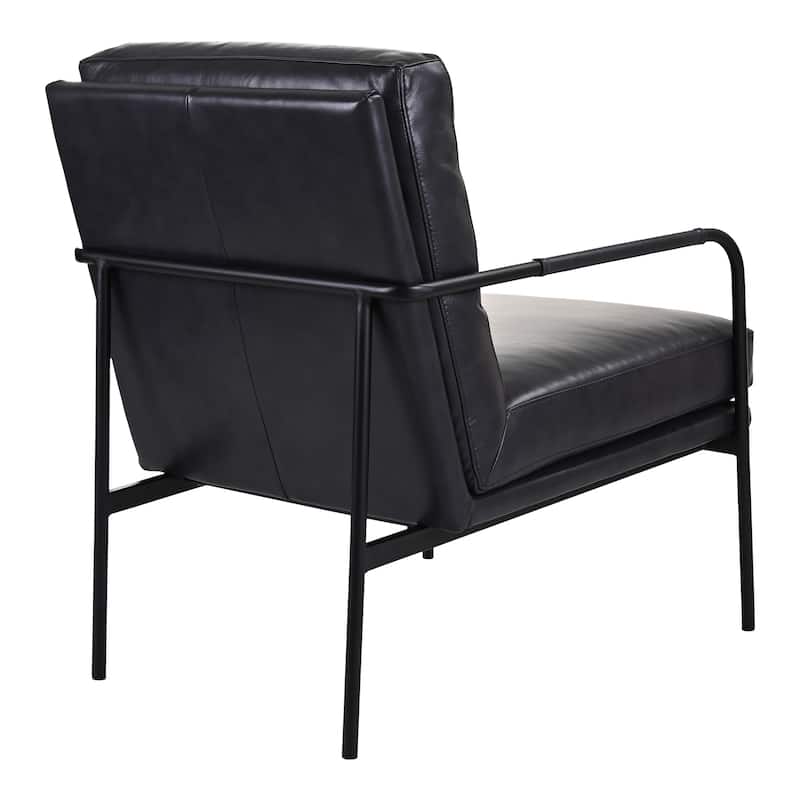 Aurelle Home Rustic Leather and Iron Accent Chair