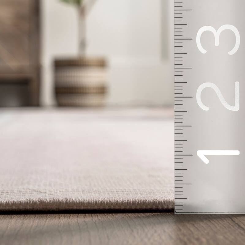 Nuloom Dannie SpinClean Modern Geometric Machine Washable Area Rug