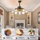 preview thumbnail 11 of 19, 48 Inch Retractable Clear 4-Blade Modern Sputnik Ceiling Fans with Light (excl.bulb) Luxury Chandelier