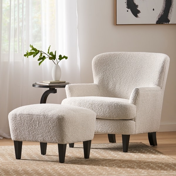 Hartshorn Upholstered Club Chair and Ottoman Set by Christopher Knight