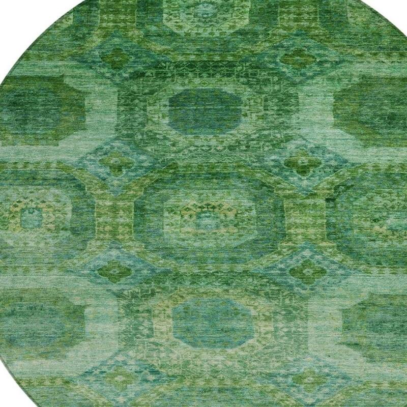 HomeRoots Medallion Transitional Rectangle Outdoor Rug