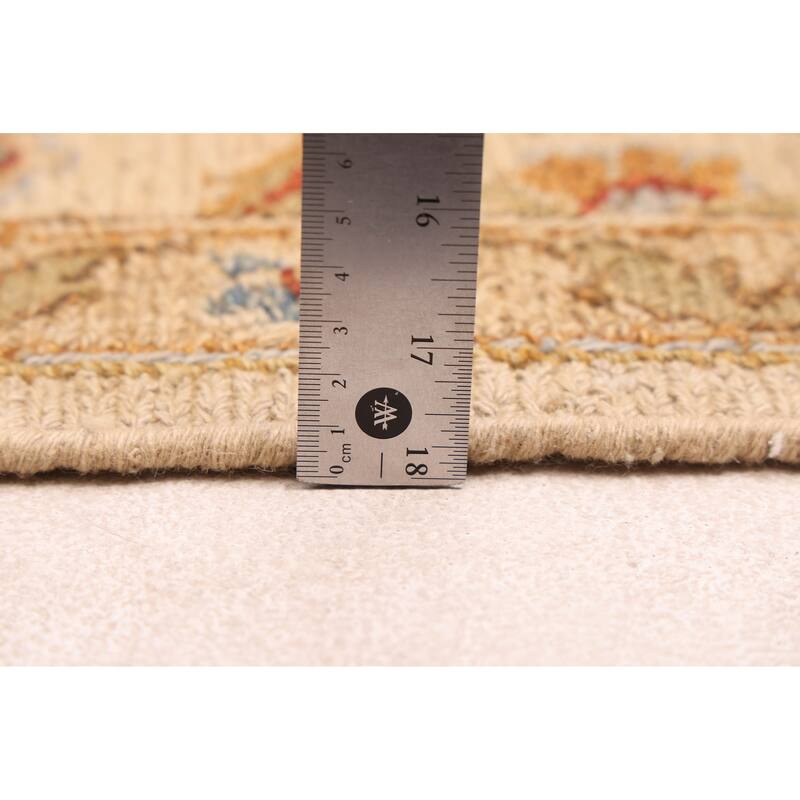 ECARPETGALLERY Flat-Weave Lahor Finest Ivory Wool Tapestry Kilim - 5'0 x 7'9