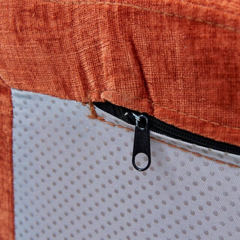 111.02" Curved Chenille Sectional Sofa, No Assembly Required