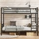 preview thumbnail 2 of 8, Metal Twin XL over Twin XL Bunk Bed for Teens and Adults,Space-Saving/Noise Reduced/No Box Spring Needed, Black