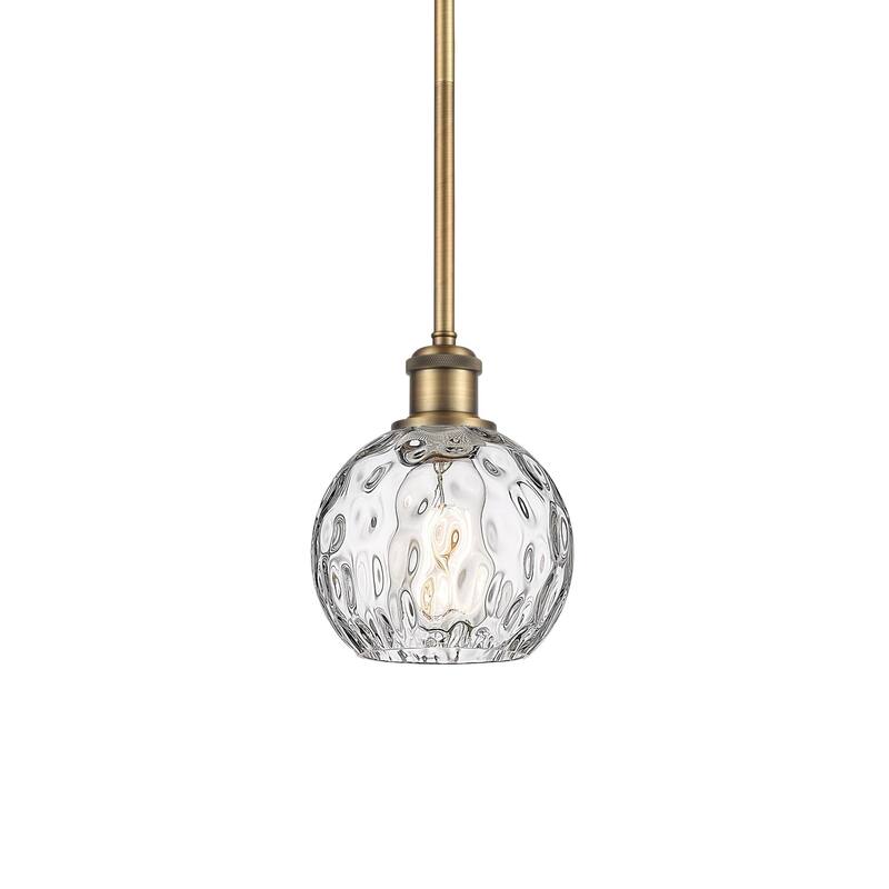 Innovations Lighting 516-1S-8-6 Athens Pendant Athens 6" Wide Mini - Brushed Brass / Clear Water Glass