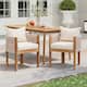 Option Teak Finish+Beige Cushion