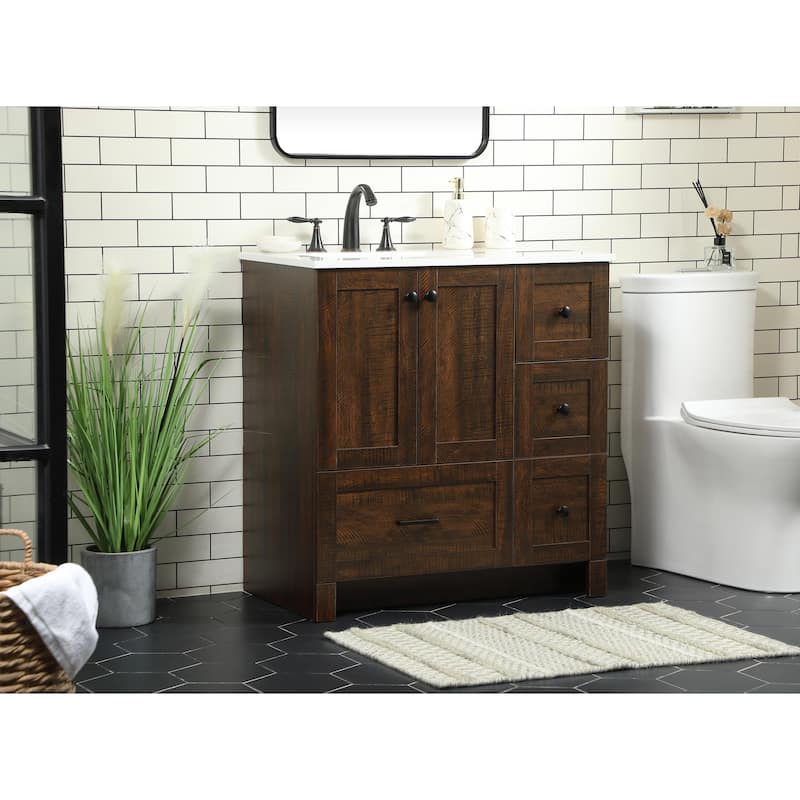 Fresco 32 - 42 Inch Single Bathroom Vanity - 32 Inches - Expresso