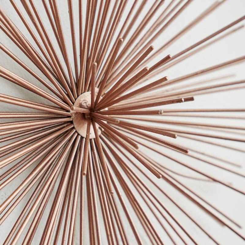 Metal Starburst 3D Home Wall Decor - Set of 3 Gold, Silver, Copper - CosmoLiving by Cosmopolitan