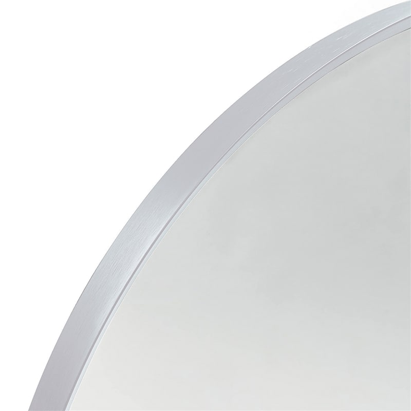 20"x30" Metal Framed Arched Mirror with Shatterproof Film and Hooks