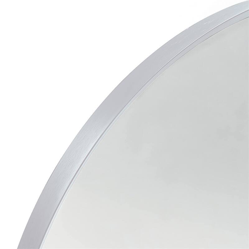 24"x36" Metal Framed Arched Mirror with Shatterproof Film and Hooks
