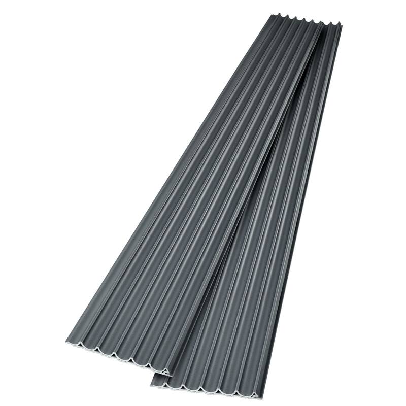 Art3d 104'' X 6.3'' Fluted Wall Panel for Interior Decor, WPC Wall Panel, Metal Finish,8pcs - N/A