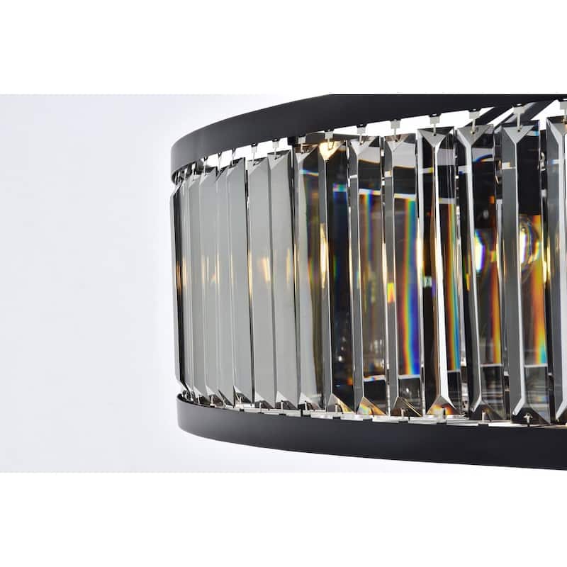 Royce Edge 10-Light Matte Black Chandelier