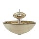 preview thumbnail 2 of 22, 631 Foil Glass Sink, Brushed Nickel Faucet, Sink Ring, Pop-up Drain