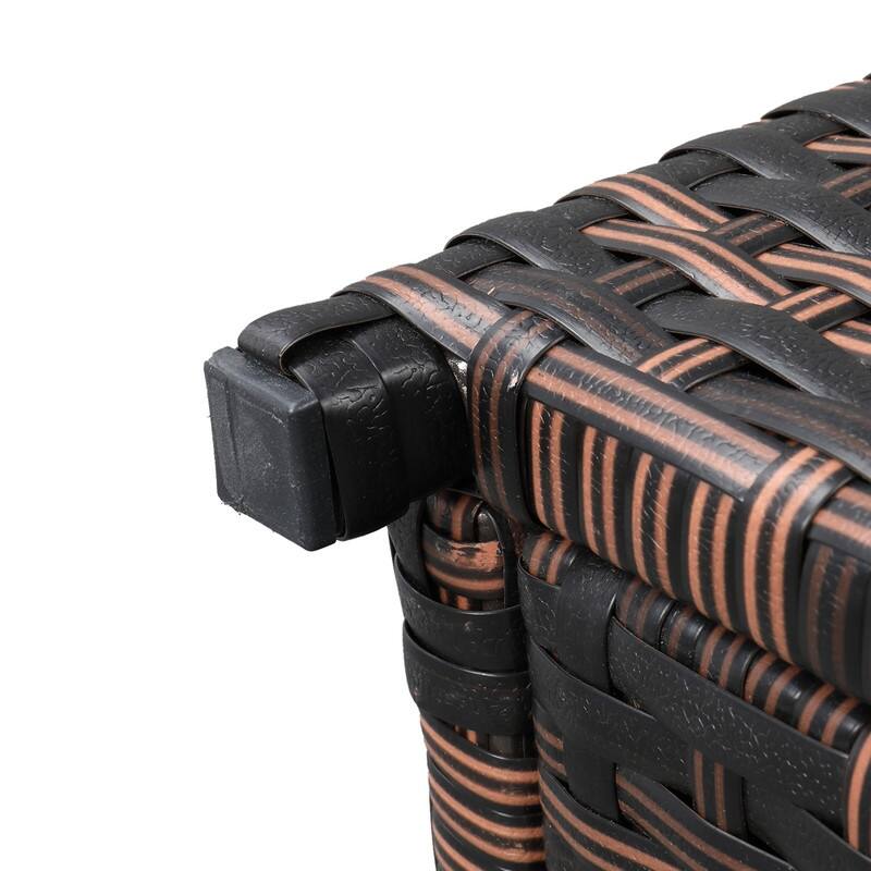 Patio Weather Resistant Wicker Trash Bin