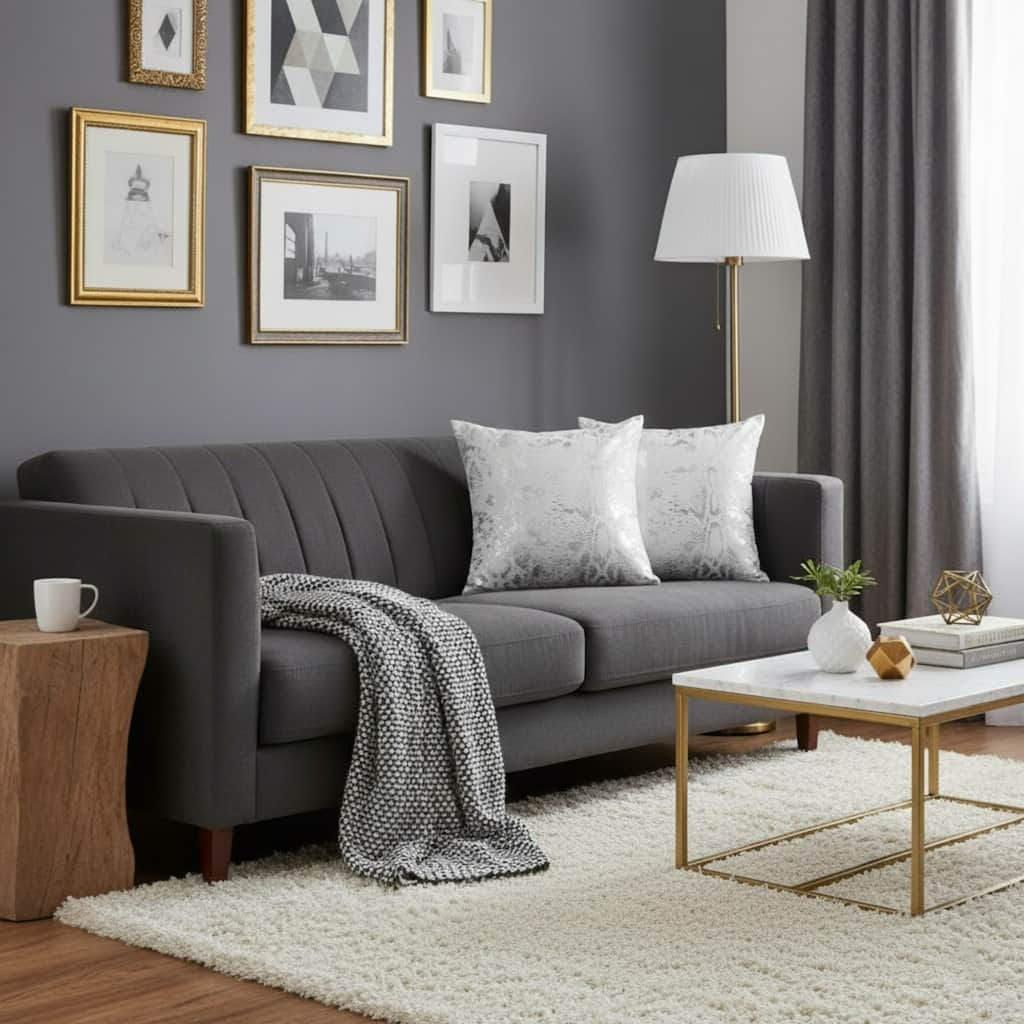 Metallic Snakeskin Throw Pillows - 20" - White and Silver - Set of 2