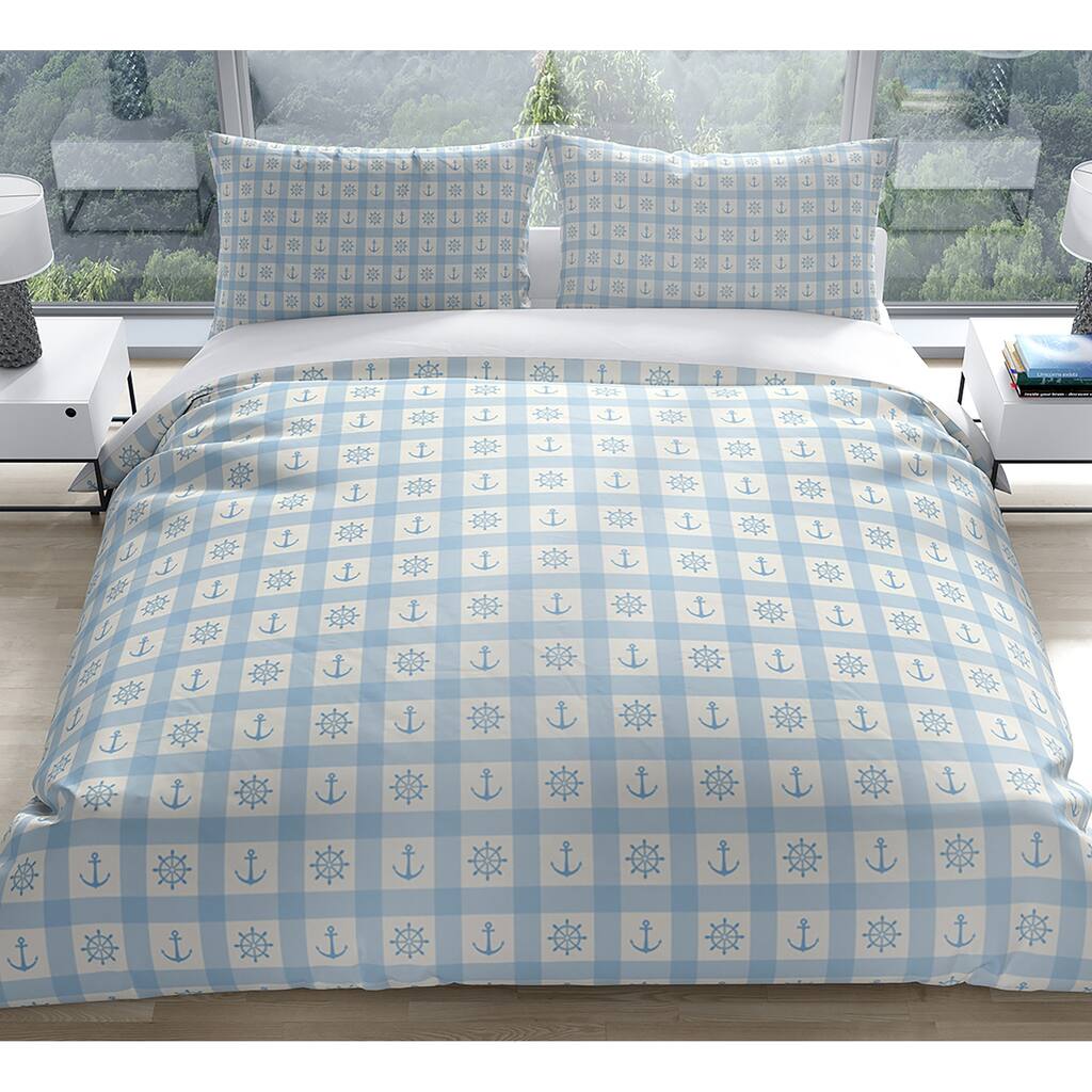 ANCHOR GALORE LIGHT BLUE Duvet Cover By Kavka Designs