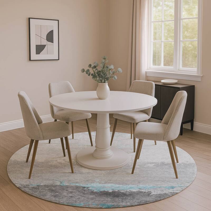 Premium Washable Super Soft Contemporary Ombre Mayfield Rug - Teal - 8' x 8'